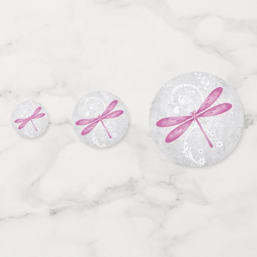 Mariage de dragonfly Magenta Table Confetti (Devant)