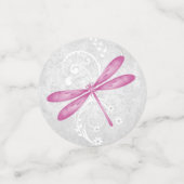 Mariage de dragonfly Magenta Table Confetti (Petit recto)