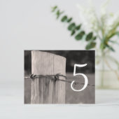 Mariage de ferme de clôture rurale Numéro de table (Debout devant)