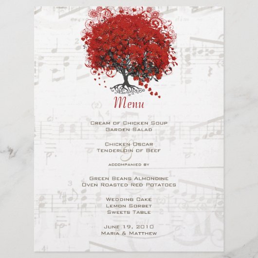 Mariage de feuille de coeur rouge (Devant)