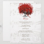 Mariage de feuille de coeur rouge (Devant / Derrière)