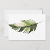 Mariage de feuille de palme tropicale RSVP (Dos)