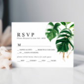 Mariage de feuille de palme tropicale RSVP