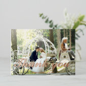 Mariage de feuille de rose mariage moderne carte d (Debout devant)