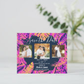 Mariage de Feuilles tropicaux rose orange Enregist (Debout devant)