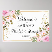 Mariage de fleurs bienvenue affiche (Devant)