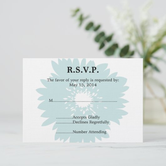 Mariage de fleurs bleues RSVP (Debout devant)