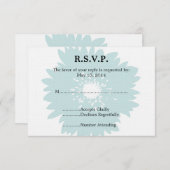 Mariage de fleurs bleues RSVP (Devant / Derrière)
