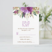 Mariage de fleurs d'aquarelle RSVP (Debout devant)