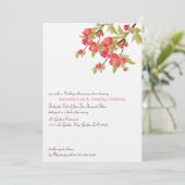 Mariage de fleurs d'arbre rose Invitation de l'ann (Debout devant)