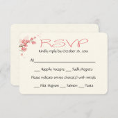 Mariage de fleurs de cerisier rose Floral RSVP (Devant / Derrière)