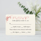 Mariage de fleurs de cerisier rose Floral RSVP (Debout devant)