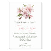 Mariage de fleurs de cerisier rose Table Merci (Par défaut)