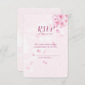 Mariage de fleurs de cerisier RSVP (Devant / Derrière)