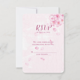 Mariage de fleurs de cerisier RSVP