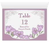 Mariage de fleurs de crocus pourpres Numéro de tab (Intérieur Horizontal (Bas))