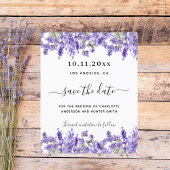Mariage de fleurs de lavande enregistrer la carte