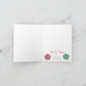 Mariage de fleurs de printemps Merci Carte de note (Intérieur)