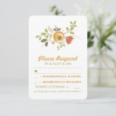 mariage de fleurs peintes à la main mignonne RSVP (Debout devant)