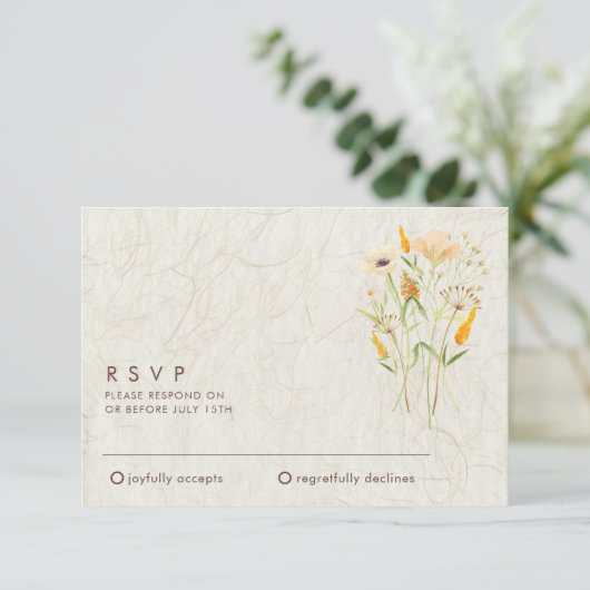 Mariage de Fleurs sauvages fantasques RSVP (Debout devant)