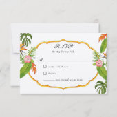 Mariage de fleurs tropicales RSVP (Devant)