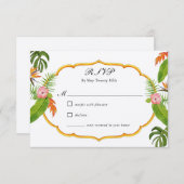 Mariage de fleurs tropicales RSVP (Devant / Derrière)