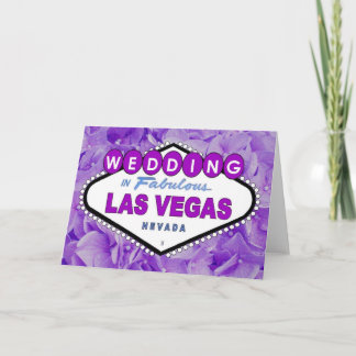 Mariage de fleurs violettes à Las Vegas Faire-part