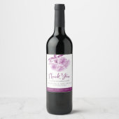 Mariage de fleurs violettes étiquettes de vin pers (Devant)