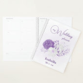 Mariage de fleurs violettes romantiques (Devant avec enveloppe)