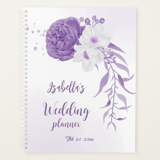 Mariage de fleurs violettes romantiques (Devant)