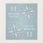 Mariage de flocon de neige congelé Numéro de table (Outside Unfolded)