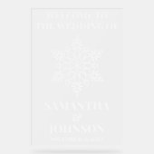 Mariage de flocon de neige personnalisé Bienvenue (Recto)