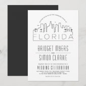 Mariage de Floride | Invitation Skyline stylisée (Devant / Derrière)