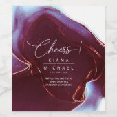 Mariage de flux d'encre Bourgogne ID762 Étiquette (Étiquettes simples)