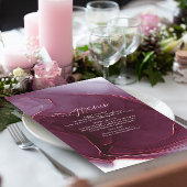 Mariage de flux d'encre Menu Bourgogne ID762