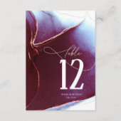 Mariage de flux d'encre Numéro de table Bourgogne (Devant)