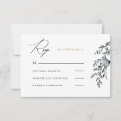 Mariage De Foliage Botanique Simple Rsvp (Devant)