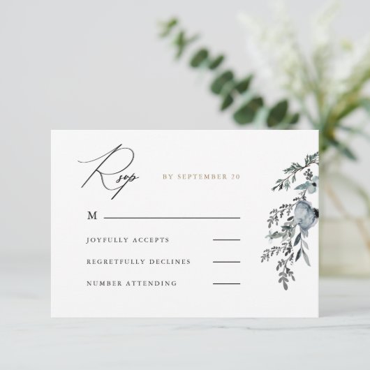 Mariage De Foliage Botanique Simple Rsvp (Debout devant)
