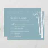 Mariage de forêt d'hiver RSVP/Carte de réponse (Devant / Derrière)