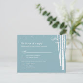 Mariage de forêt d'hiver RSVP/Carte de réponse (Debout devant)