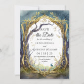 Mariage De Forêt Enchantée Enregistrer La Carte Da (Devant)