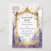 Mariage De Forêt Enchantée Enregistrer La Carte Da (Devant)