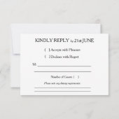 Mariage de forêt enchantée RSVP (Dos)
