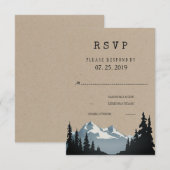 Mariage de forêt rustique de montagne RSVP (Devant / Derrière)