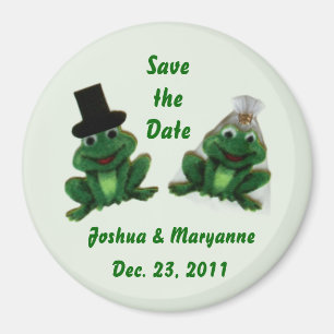 Mariage de Froggy - sauvez le magnet de date