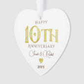 Mariage de garde d'or du 10e anniversaire moderne (devant)