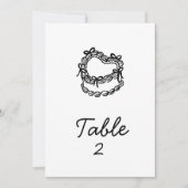 Mariage de gâteau à main fantaisie Numéro de table (Devant)