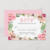 Mariage de germe rose chic rose rousse RSVP (Devant / Derrière)