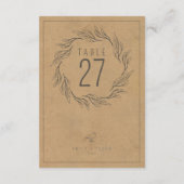 Mariage de germes Boho rustique Numéro de table ID (Dos)