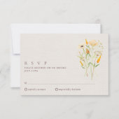 Mariage de jardin botanique fleur sauvage RSVP (Devant)